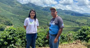 Técnica Thaís Aguiar e produtor João Batista Gomes