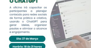 convite SEBRAE Manhuaçu Oficina ChatGPT