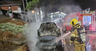 incendio veiculo Bairro Nossa Senhora Aparecida